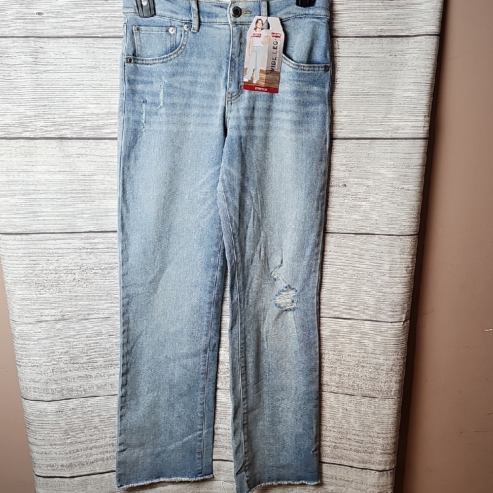 Girl's Wide Leg Levi's Light Blue Wide Leg Jeans